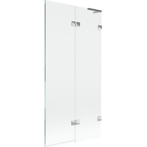 Mexen Lunar L paroi de baignoire 2 volets droite 90 x 150 cm, transparent, chromé - 897L-090-100-01-00-P (1/5)