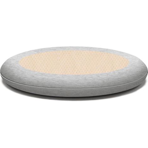Cojín redondo para silla de 40x40 cm, de espuma viscoelástica, con base antideslizante invisible, color gris claro, 4 unidades.