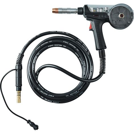 Pistolet bobine 200 A câble 6 m, compatible Hobart IronMan 240 MIG, fils flux solide aluminium, usage polyvalent (1/5)