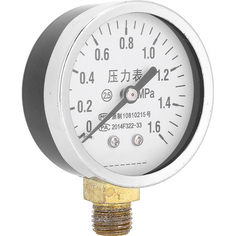 Miniatur-Manometer (1 Stück) für Kraftstoff, Luft, Öl oder Wasser, 0–4 bar / 0–60 psi, NPT-Gewinde (1/5)