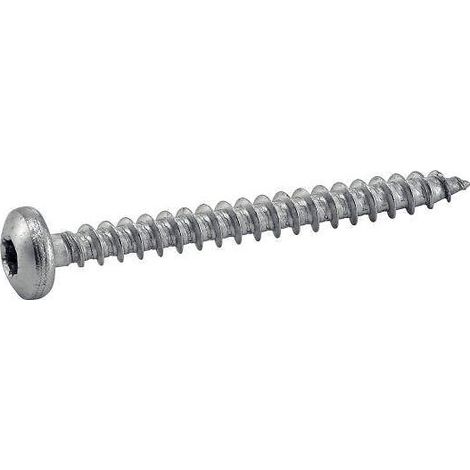 Vis à bois, tête cylindrique six lobes, Torx inox - Longueur: 30 - Qualite Inox: A2 - Diamètre: 4