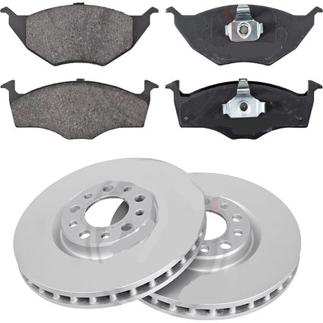 KIT FRENI ANTERIORI compatibile con AUDI A2 - DISCHI + PASTIGLIE OEM: FDB1633 / DDF1161 /SOSTITUZIONE DIRETTA/BASSA POLVERE/SILENZIOSO (1/5)