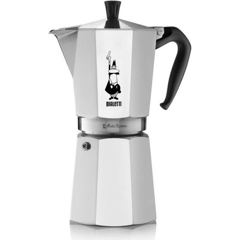 Cafetière italienne 18 tasses – Volume 810 ml – Inox – Pour tous feux sauf induction – Moka Express – Bialetti