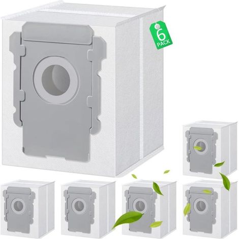 6 Poches d'aspirateur adaptées pour iRobot Roomba i3 i4 i5 i6 i7 i8 E5 E6 S9 S9+ Aspirateur robot (1/5)