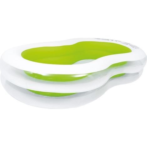 TRADE SHOP - Piscina Gonfiabile Sagomata Famiglia Pool 240x140x47 Cm Trasparente Verde 016090 - (1/5)