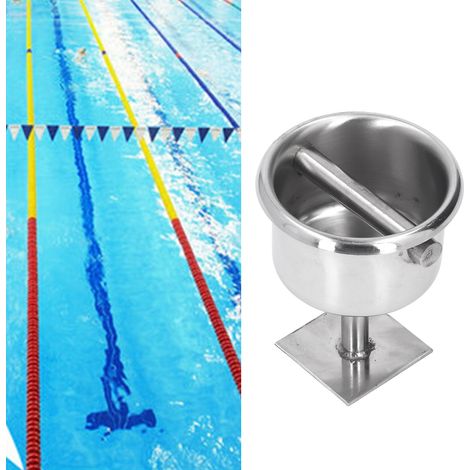 Accesorios para piscinas: Postes de acero inoxidable para sujetar cuerdas de carril – 10,3 x 8,5 cm, 267 g, 4,1 x 3,3 pulgadas (1/5)