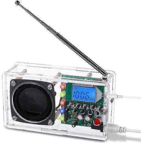 Kit radio FM, radio à souder avec lampe torche LED, kit radio à monter soi-même pour l'apprentissage et l'enseignement des sciences, technologies, ingénierie et mathématiques (STEM). (1/5)