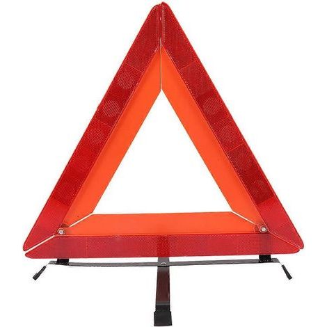 Panneau triangulaire de signalisation routière, panneau réfléchissant de sécurité routière pour voiture-42x39cm (1/3)