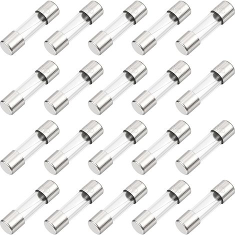 20 Pcs Fusible en Verre à Fusion Rapide 5A 125V 5x20mm Fusibles Tubulaires à Fusion Rapide pour Carte Pcb Appareils Électroniques Appareils Électroménagers (1/5)