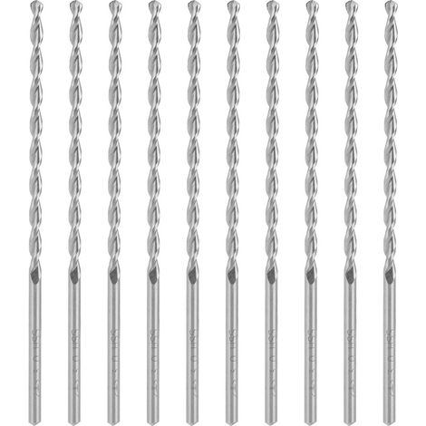 10 Forets Paraboliques HSS, Tige Droite 3x100mm, Idéaux pour Perçage Rapide et Précis (1/5)
