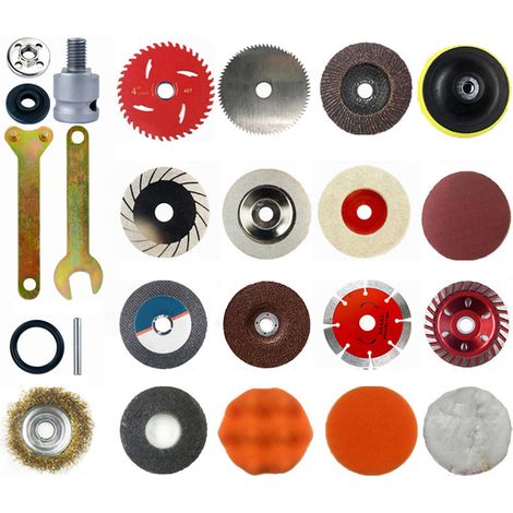 Kit de conversion de perceuse électrique en meuleuse d'angle (22 pièces) : adaptateur et tige de connexion pour la plupart des meuleuses d'angle. (1/5)