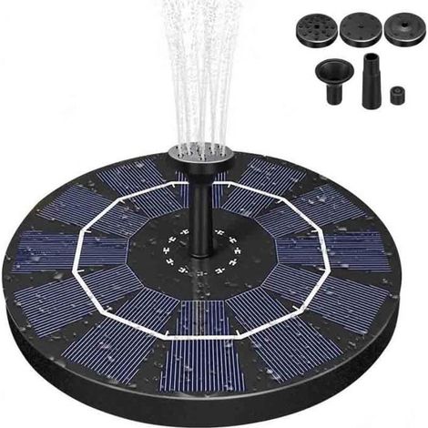 Fontaine Solaire - Non spécifié - Modèle Flottant - 2.5W - 4 Buses - Idéal pour Jardin et Étangs (1/4)