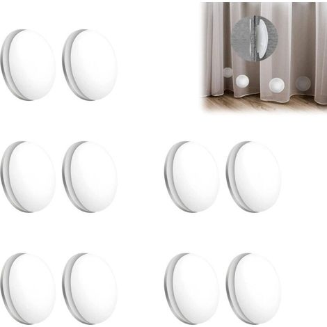 Contrepoids De Rideau De Douche - Magnétiques - Diamètre 4 Cm - Poids 30 G Par Unité - Pour Rideaux De Douche Et Nappes - Lot De 10 (1/5)