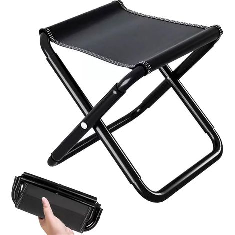 Camping Stool, Portable Folding Stool, Mini Folding Chair with Storage Bag for Fishing, Travel, Hiking, Barbecues, Garden, etc. (1/5)