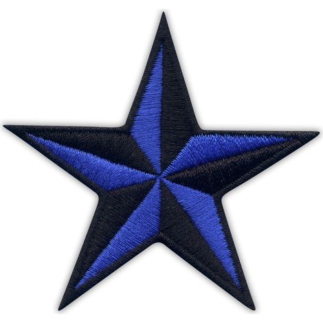 Parche Estrella de Vela - negro/azul - Para coser - Parche/Insignia/Emblema Bordado