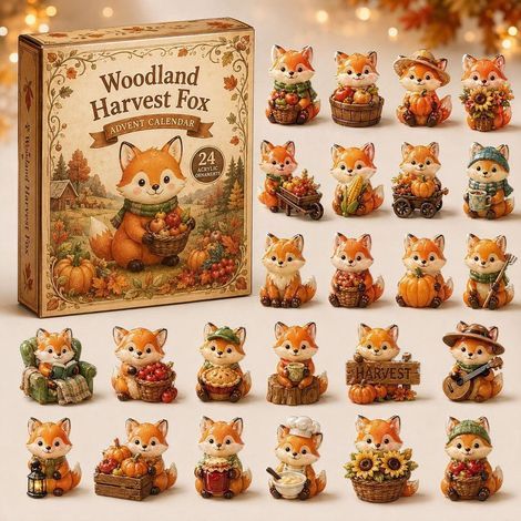 Renard de la fête des récoltes calendrier avent 2026 2D