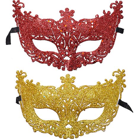 Masque Demi-Visage - Masque Carnaval en Dentelle Polyester - Pour Fête Costumée ou Carnaval - 1 Pièce (1/5)