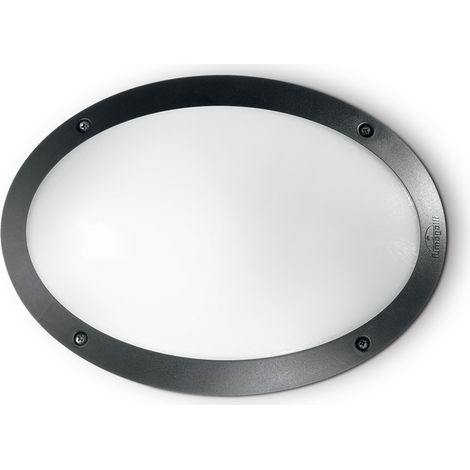 Applique Moderna Medea-1 Materie Plastiche Nero 1 Luce E27 (1/2)