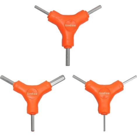 Clé à molette hexagonale pour vélo, clé hexagonale en Y à 3 voies pour clé dynamométrique de vélo, outil de réparation hexagonal pour vélo (1/4)