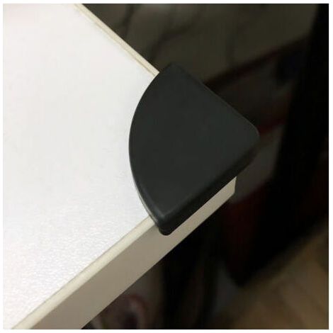 1 pezzo Protezione angolare in silicone per tavolo, sicura per bambini, antiurto, per bordi scrivania, nera (1/5)