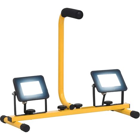 Projecteur LED avec poignée, 2 x 20 W, blanc froid