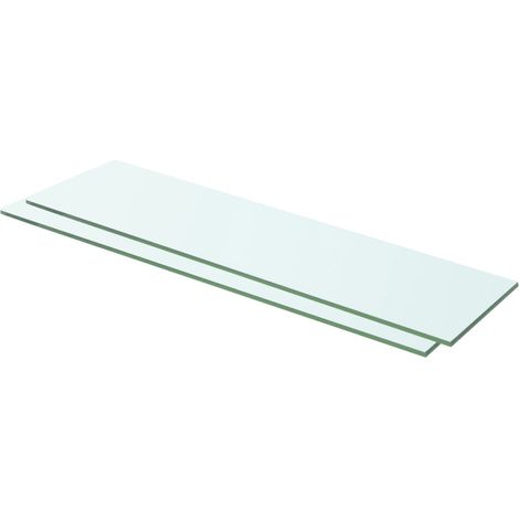 Panneaux d'étagère solide pour Rangment/stockage,panneau de remplacement 2 pcs Verre Transparent 60 x 12 cm - DH38756 (1/3)