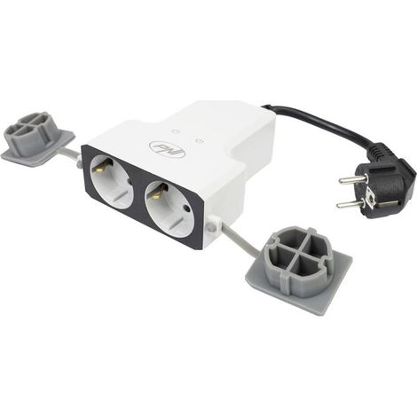 Prise double extérieure intelligente WiFi PNI SafeHome PT840S, contrôle via Internet, Tuya Smart, (1/4)