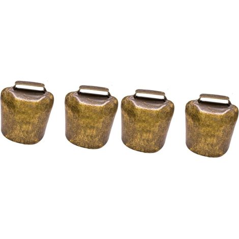 4pièces Cloches Bronze Pour Animaux De Ferme Accessoires Pour Moutons Chevaux Et Petit Modèle (1/5)