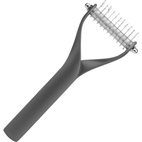 Brosse de toilettage pour animaux de compagnie, peigne à sous-poil double face, pour chiots et chats, démêlant les nœuds, noir, petit modèle (1/5)