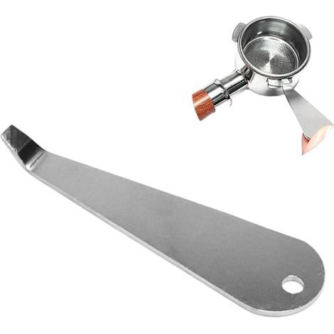 Portafiltro per caffè in acciaio inox, cestello estrattore per filtro, cestello estrattore per macchina da caffè espresso con leva e foro per appendere, accessorio per barista (1/5)