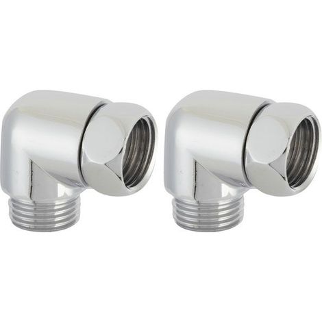 Lot de 2 raccords equette mâle femelle 15x21 – Écrou en laiton chromé – Filetage entrée 15mm – Pour installations sanitaires (1/2)