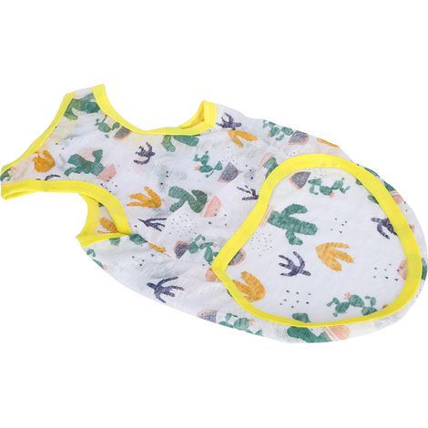 Vêtements d'été pour animaux de compagnie - Chemise respirante imprimée petit cochon - Vêtements doux et non collants pour chiots et chiens (Cactus (bordure jaune) XXL) (1/5)