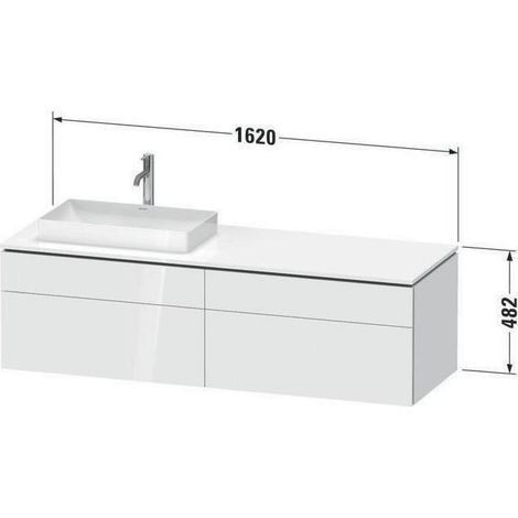DURAVIT LC4871R18180000 Konsolen-WTU wandhängend L-Cube 550x1 (1/4)
