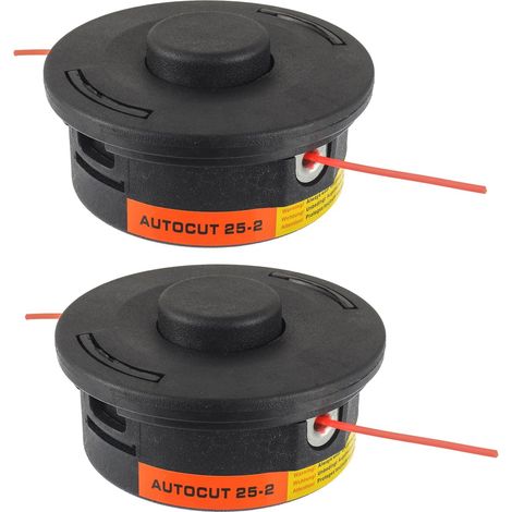 2 Pièces - Tête Faucheuse - Auto Cut 25-2 - Filetage M10 x 1,0 - Pour Débroussailleuse Stihl FS KM Series - Noir - 10cm x 10cm (1/5)