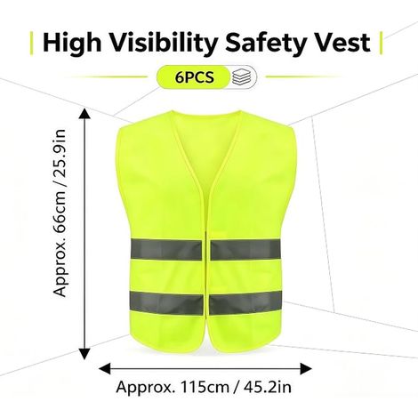 Gilet de Sécurité, Jaune Gilet de Sécurité Réfléchissant, Gilet de Sécurité, Gilet Réfléchissant, Gilet Réfléchissant de Voiture, pour Conducteurs, Travailleurs (1/3)