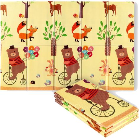 Kinder-Faltmatte, Wald-Design, 190x150cm