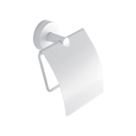 Portarotolo coperto in acciaio inox bianco opaco MIRA-B kamalu