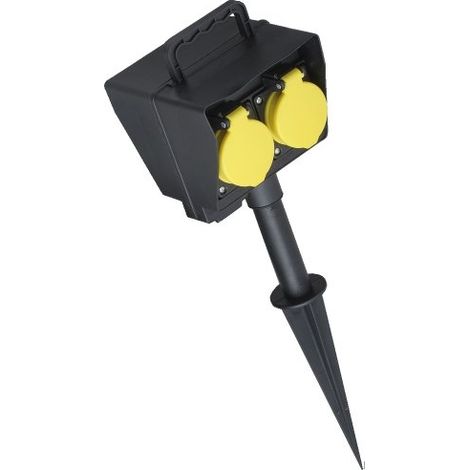 BACHMANN GARTENSTECKDOSE 4-FACH SCHWARZ 2472322