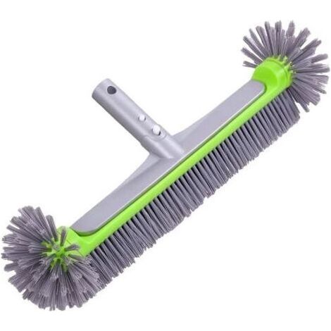 Balai Brosse Piscine Liner 45cm, Balai Piscine Brosse pour Piscine, Tête de Brosse de Piscine Détachable avec Poils Robustes Poignée en Aluminium (1/4)