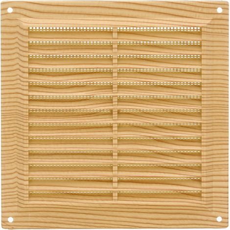 Grille de ventilation carrée en Plastique avec moustiquaire Grilles d'aération pour sortie d'air Idéal pour plafond de cuisine et salle de bain Dimensions : 170 x 170 mm Couleur: Pin (1/5)