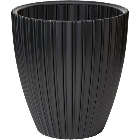 Blumentopf - GARTEN ID - Ausgefallen - 40 x 42 cm - Für Garten, Balkone oder Innenräume - Schwarz