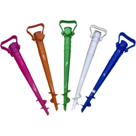 Piquet de Sol pour Parasol de Plage – Base d'Ancrage Robuste pour Ombrelle Publicitaire Extérieure sur Herbe et Terre (1/4)