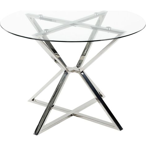 Esstisch BOSCO Silber 105 cm 105 cm Sicherheitsglas