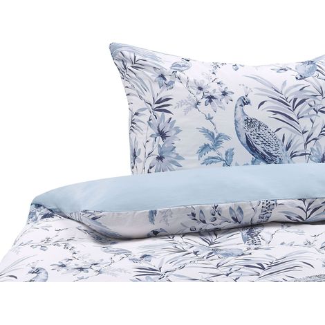 Duvet Cover Set BALLARD Sateen Cotton 135 x 200 cm Blue