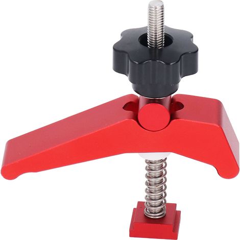 2 jeux de pinces de presse pour le travail du bois, fixation de table sur rail en T, support de goulotte en alliage d'aluminium (1/5)