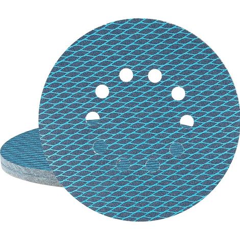 20 pièces Disques de Ponçage 225mm Grain 80, disques abrasifs de 225 mm, 10 trous, en forme de diamant, pour ponceuse à sec, ponceuse excentrique girafe (1/5)