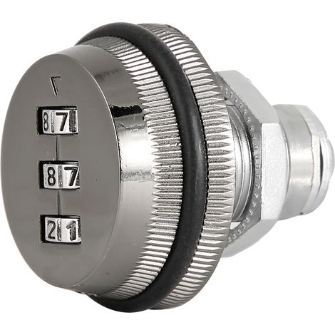 Serrure mécanique à code à 3 chiffres pour boîte aux lettres et armoire, en alliage de zinc et ruthénium noir, 20 mm / 0,79 po (1/5)