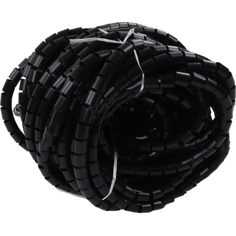 Verschleißfester Kabelschutzschlauch, säure- und laugenbeständig, Spiralschlauch, Schutz für elektrische Leitungen, schwarz, 32 mm Durchmesser, 30 m Länge (1/5)