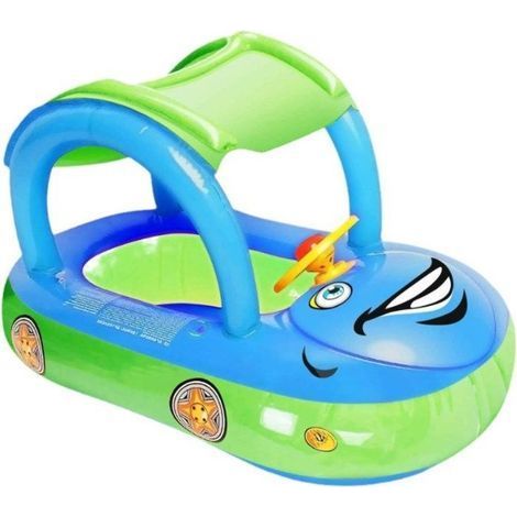 -Aufblasbarer Babypool-Schwimmring mit Sonnendach