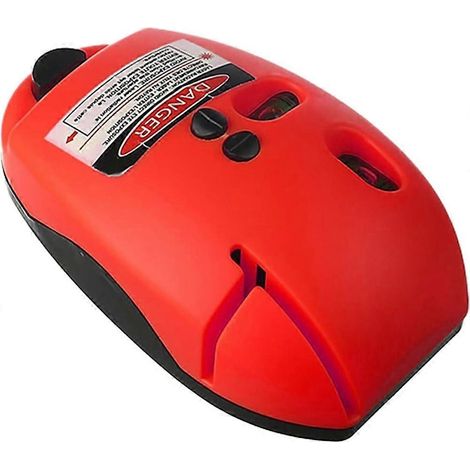 Niveau laser vertical à souris, infrarouge, à ligne horizontale, à angle droit, à bulle, portée de 20 m, 2 lignes laser (1/5)